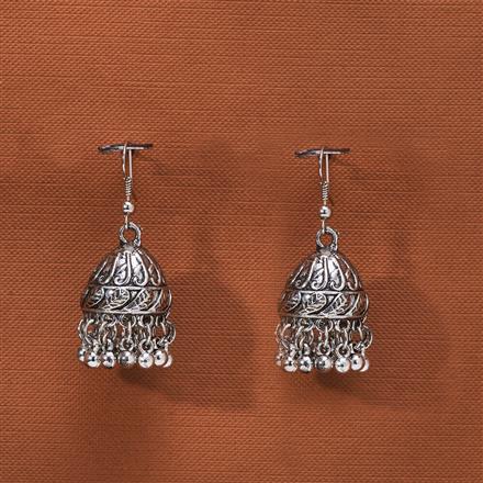 Jhumki With Oxidised Plating