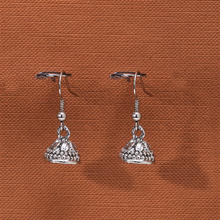 Jhumki With Oxidised Plating