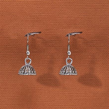 Jhumki With Oxidised Plating