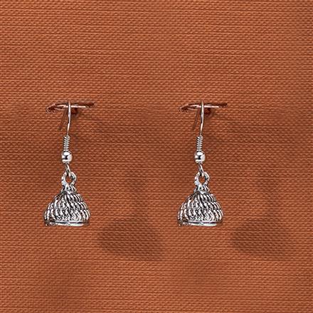 Jhumki With Oxidised Plating