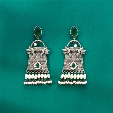 Classic Earring With Oxidised Plating