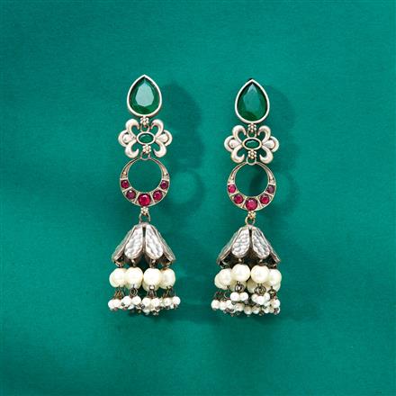 Classic Jhumki With Oxidised Plating