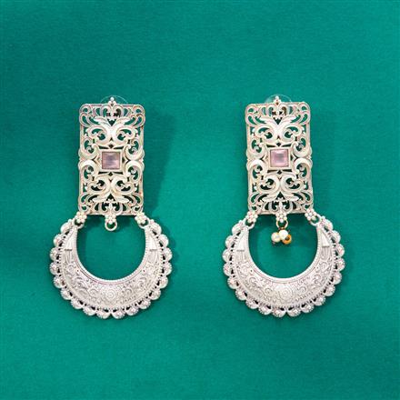 Classic Earring With Oxidised Plating