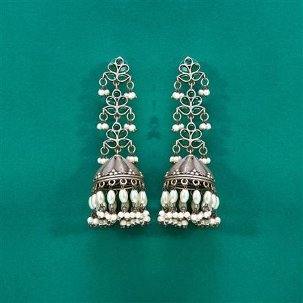 Jhumki With Oxidised Plating