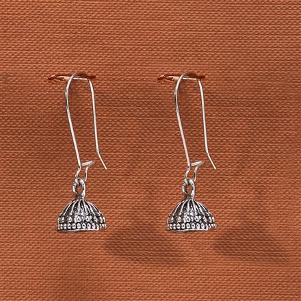 Jhumki With Oxidised Plating