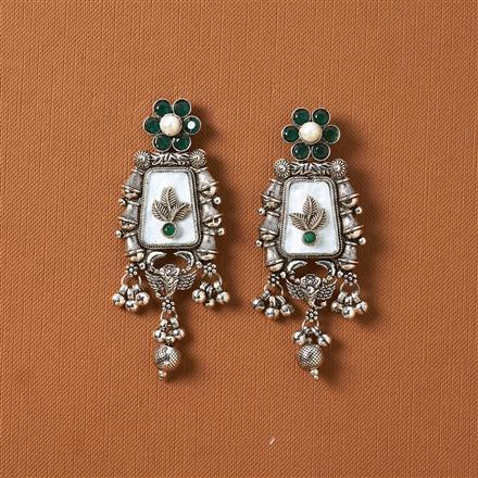 Mother Of Pearl Earring With Oxidised Plating