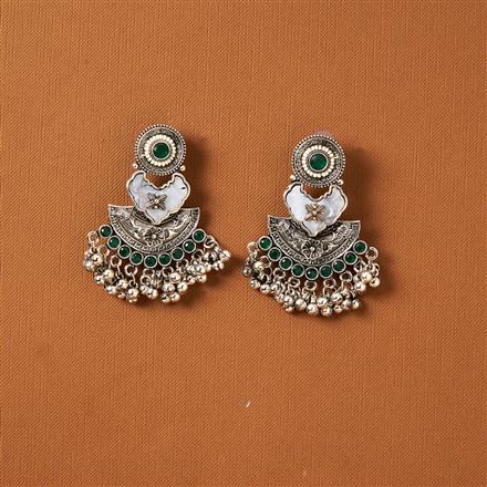 Mother Of Pearl Earring With Oxidised Plating