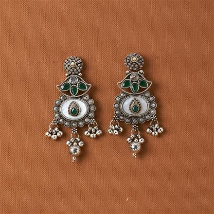 Mother Of Pearl Earring With Oxidised Plating