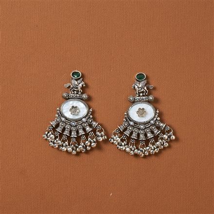 Mother Of Pearl Earring With Oxidised Plating