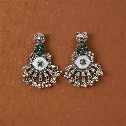 Mother Of Pearl Earring With Oxidised Plating