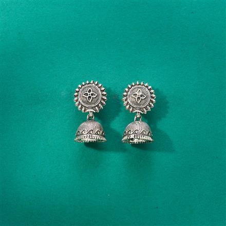 Jhumki With Oxidised Plating