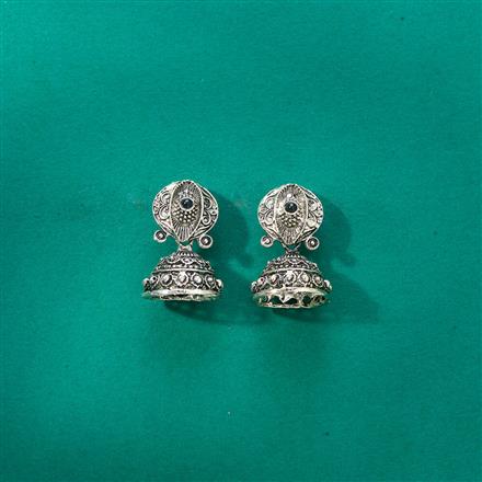 Jhumki With Oxidised Plating