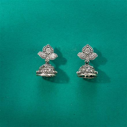 Jhumki With Oxidised Plating