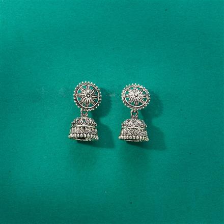 Jhumki With Oxidised Plating