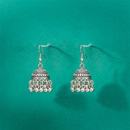 Jhumki With Oxidised Plating