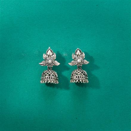 Jhumki With Oxidised Plating