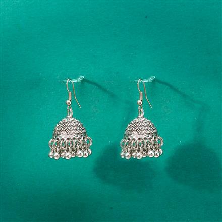 Jhumki With Oxidised Plating