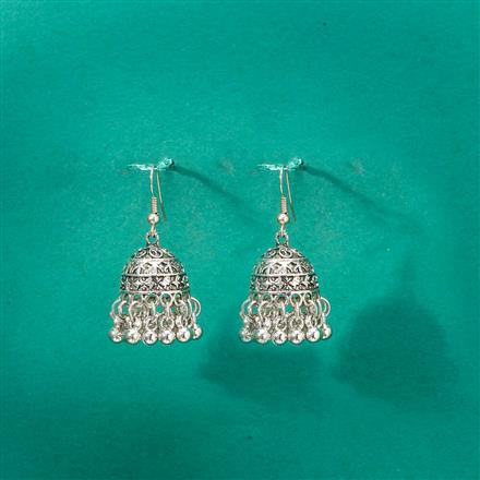 Jhumki With Oxidised Plating