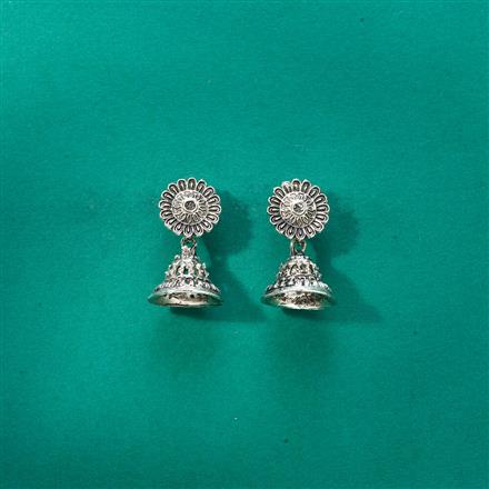 Jhumki With Oxidised Plating