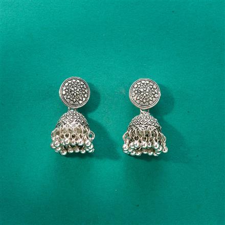 Jhumki With Oxidised Plating