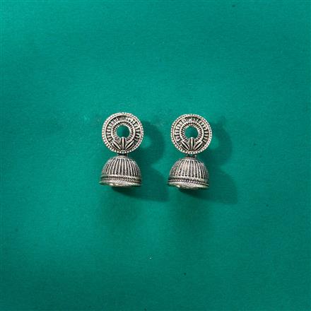 Jhumki With Oxidised Plating