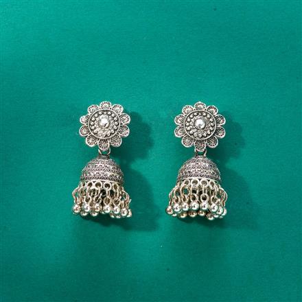 Jhumki With Oxidised Plating