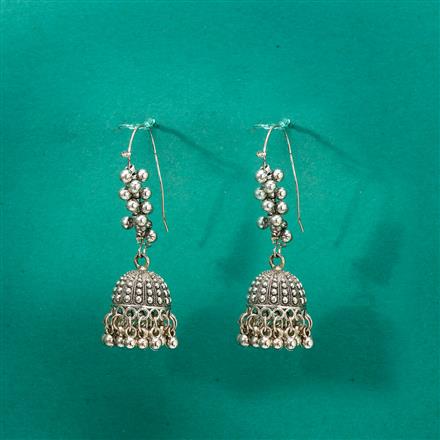 Jhumki With Oxidised Plating