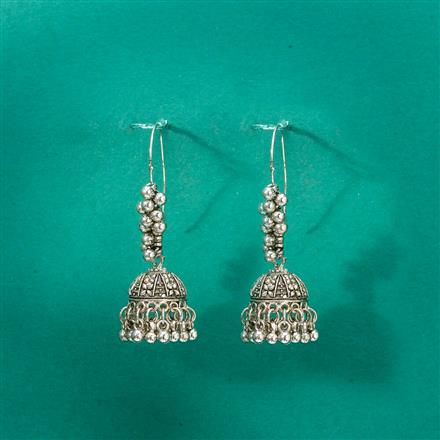 Jhumki With Oxidised Plating