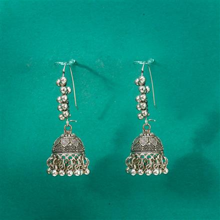 Jhumki With Oxidised Plating