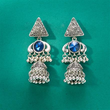 Classic Earring With Oxidised Plating
