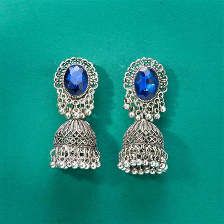Jhumki With Oxidised Plating