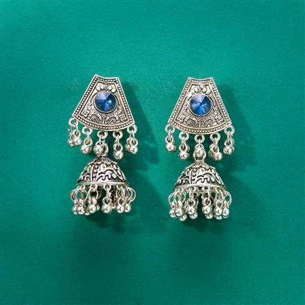Jhumki With Oxidised Plating