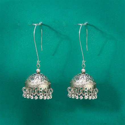 Jhumki With Oxidised Plating