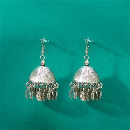 Jhumki With Oxidised Plating