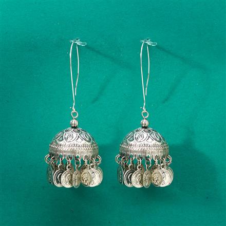 Jhumki With Oxidised Plating