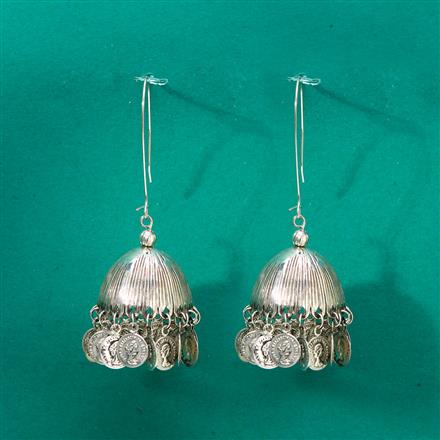 Jhumki With Oxidised Plating