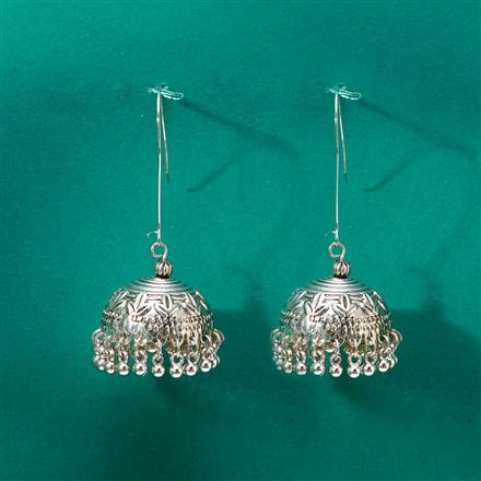 Jhumki With Oxidised Plating