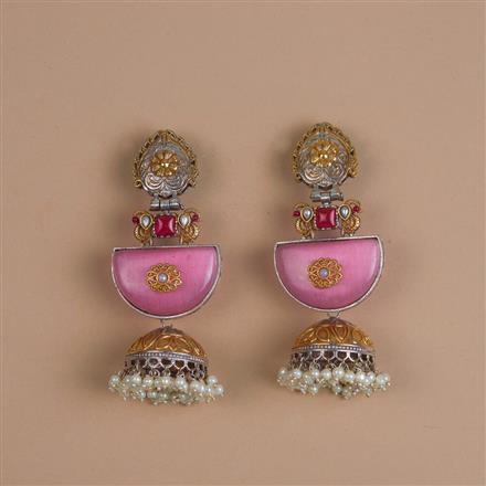 Oxidised Jhumki With 2 Tone Plating