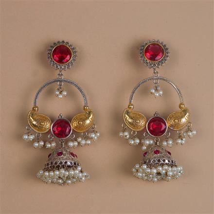 Oxidised Jhumki With 2 Tone Plating