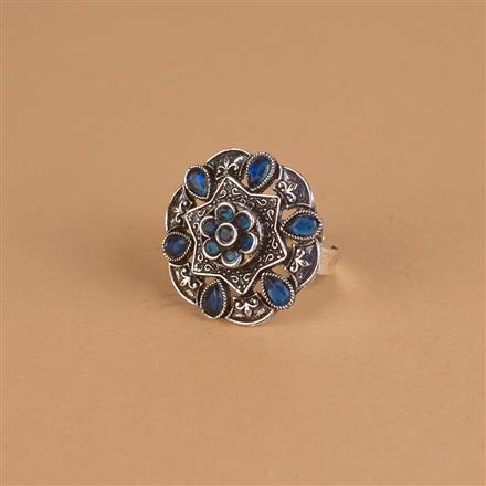 Adjustable Ring With Oxidised Plating