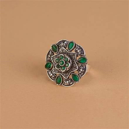 Adjustable Ring With Oxidised Plating