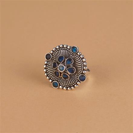 Adjustable Ring With Oxidised Plating