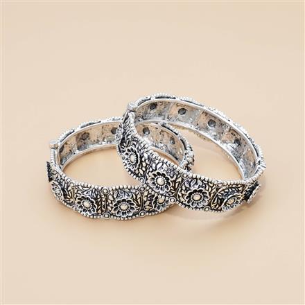 Openable Bangles With Oxidised Plating