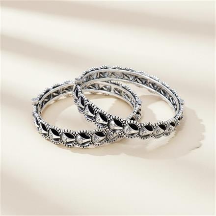 Openable Bangles With Oxidised Plating