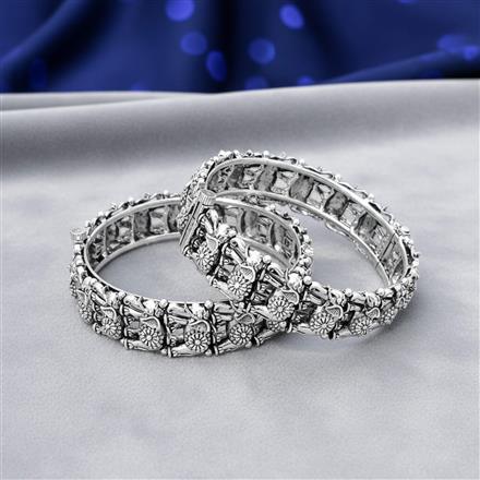 Openable Bangles With Oxidised Plating