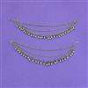 Delicate Ear Chain With Oxidised Plating
