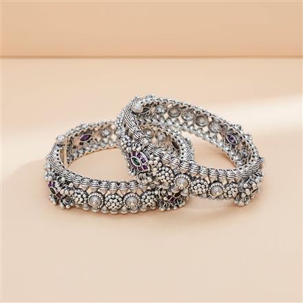 Openable Bangles With Oxidised Plating