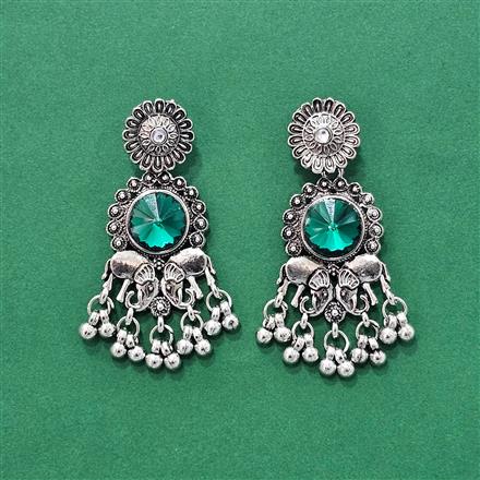 Classic Earring With Oxidised Plating