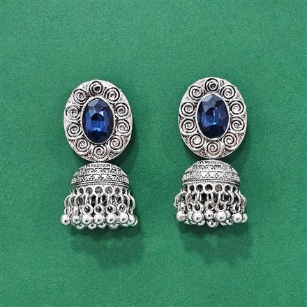 Jhumki With Oxidised Plating