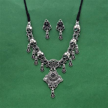 Classic Necklace With Oxidised Plating